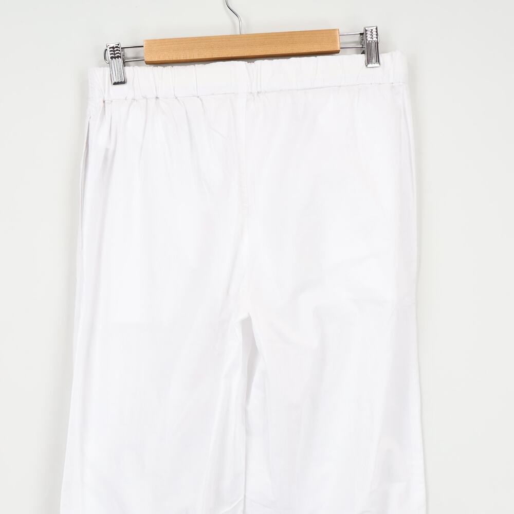 J. Crew White Cotton Pajama Set with Black Trim - Picture 14 of 15